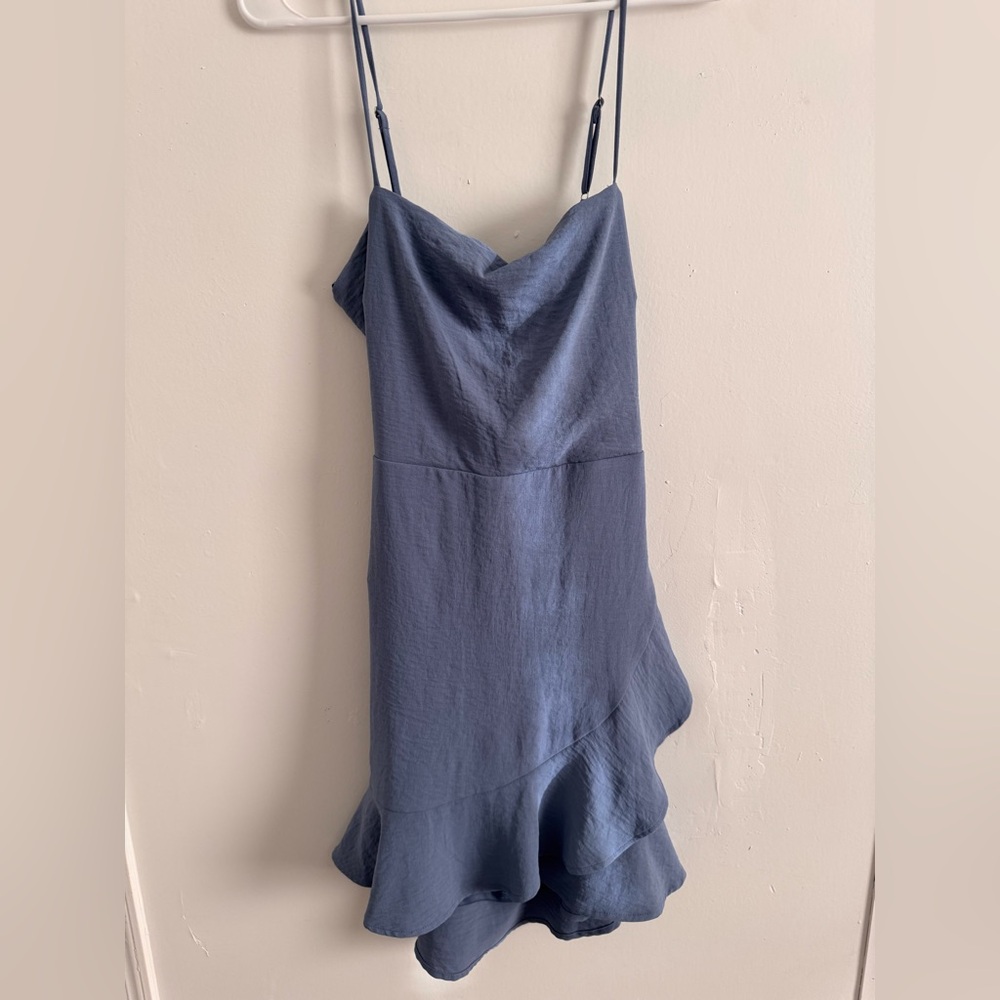 Lovely Day Asymmetrical Navy Dress